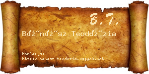 Bánász Teodózia névjegykártya